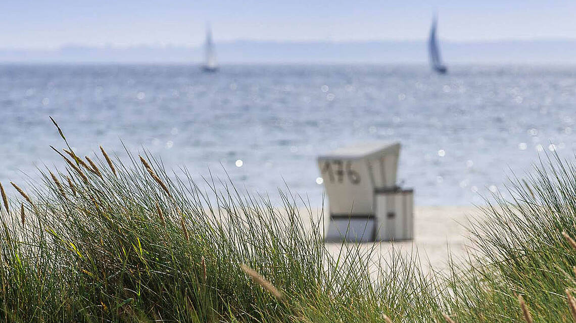 Strandkorb am Ostseestrand