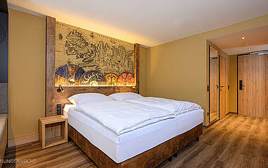 Bett im Superiorzimmer