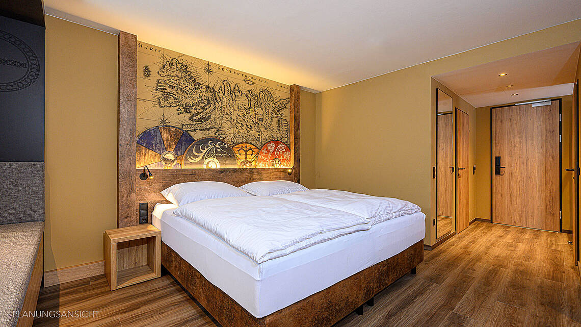 Bett im Superiorzimmer