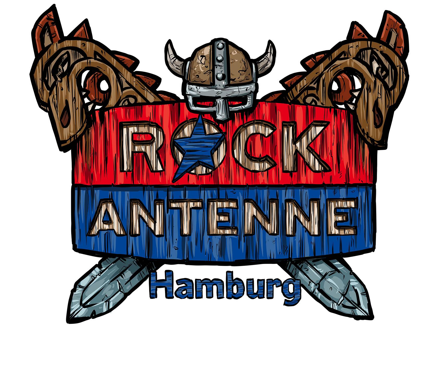 Rockantenne Hamburg Logo Wikingerstil