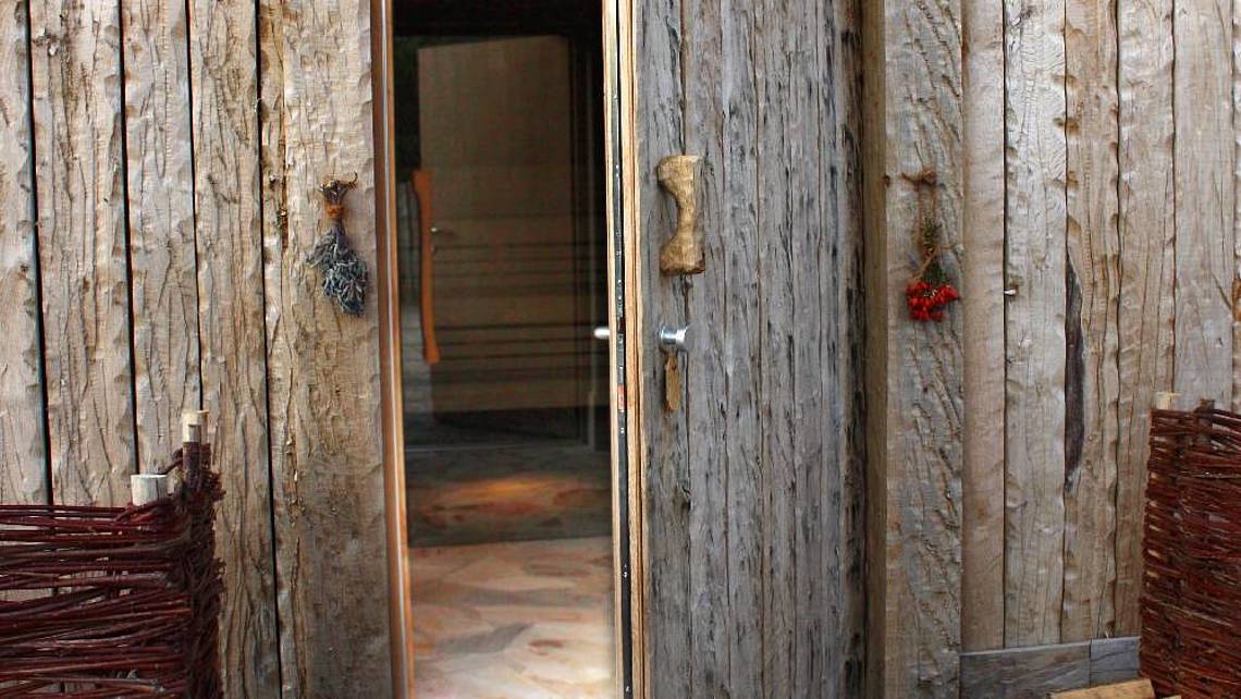 Eingang zur Sauna
