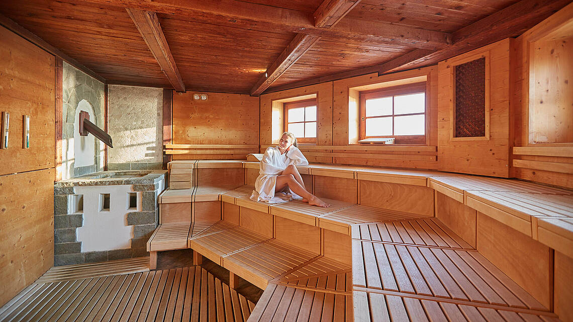 Friesische Sauna von innen